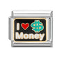 New Y2K Colorful Glaze English Word Italian Charm Link Fit 9mm Stainless Steel Jewelry DIY Making Bracelets For Gifts