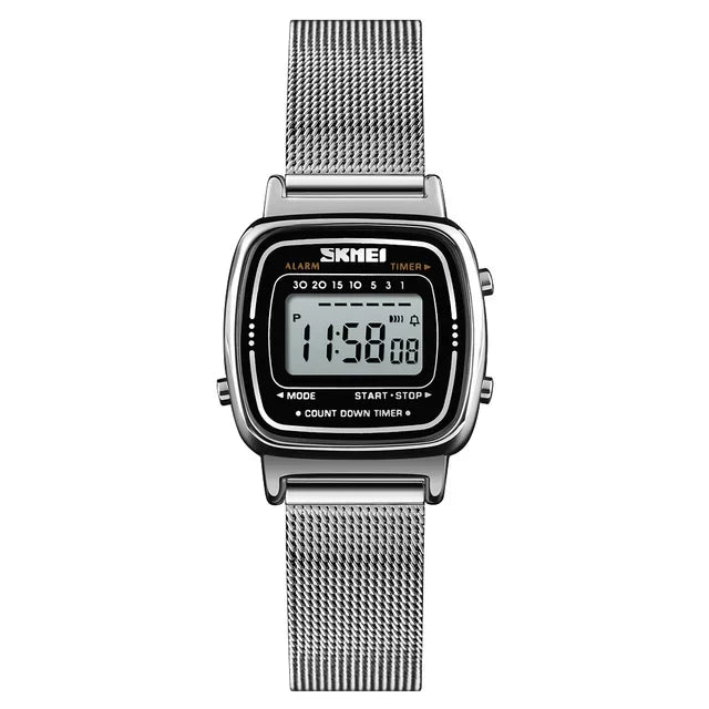 SKMEI 1901 Luxury Women Watches Small Dial Digital Chrono Calendar Watch Waterproof Ladies Wristwatch Clock Montre femme 1620