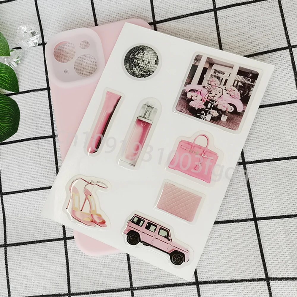 personal phone case dome epoxy sticker silicon resin ipad label popular decorative crystal gel logo jelly cute DlY glass shapes