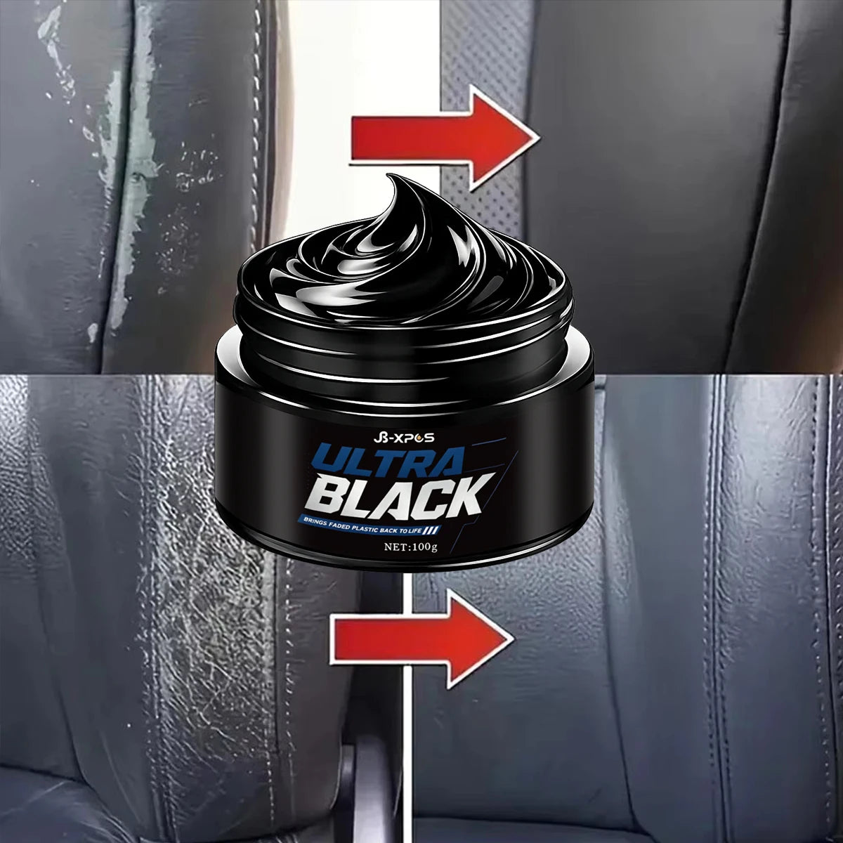 Car Plastic Restorer Cream Leather Care Anti-Aging Deep Moisturizing Restore Shine  Auto Detailing Long-Lasting YT2032