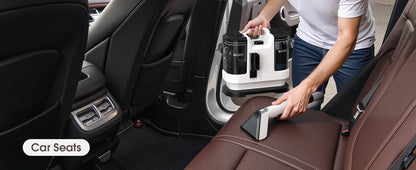Powerful Carpet Cleaner 13.5 KPa Lubluelu V6 with 1.75L Dual Tanks, 5M Cord 1.7M Hose - Deep Clean Sofa Mattress Car Seat Pet Stains