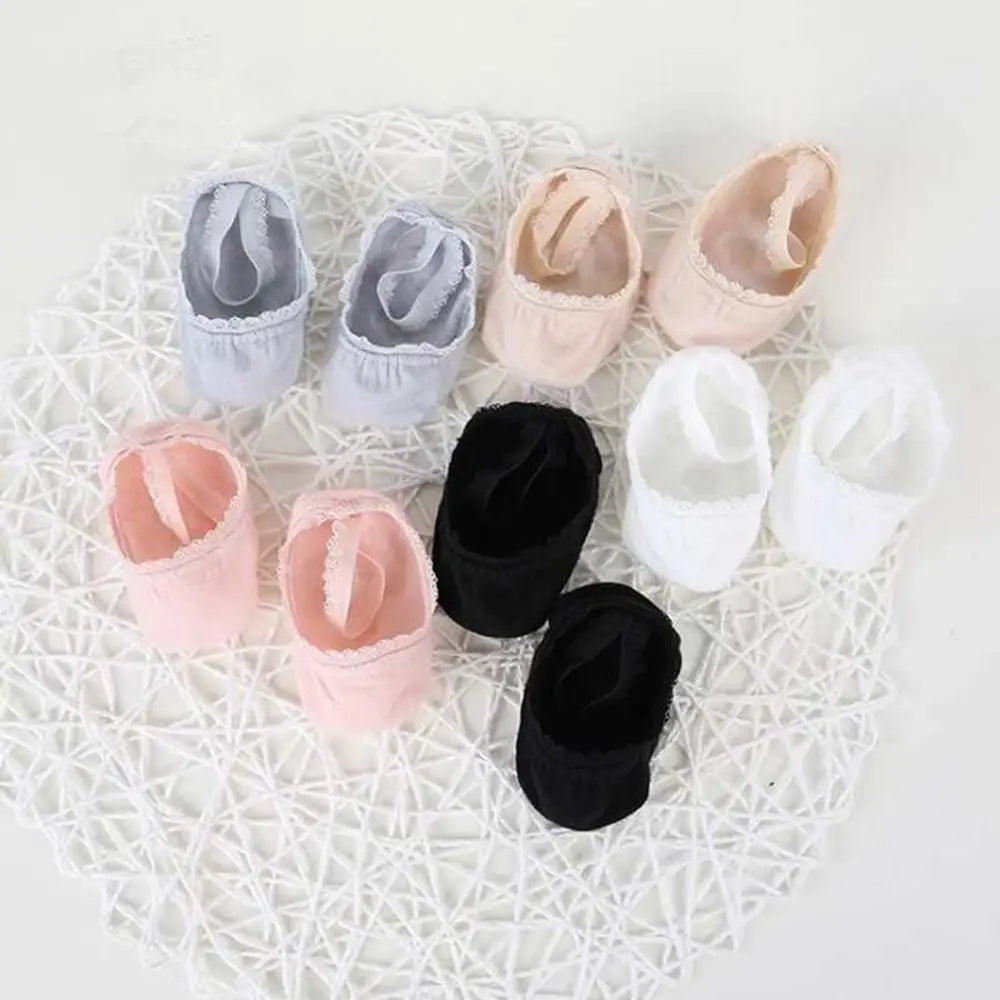 Baby Socks Newborn Socks Summer Lace Baby Socks Solid Color Princess Baby Girl Socks Infant Anti-slip Socks With Rubber Soles