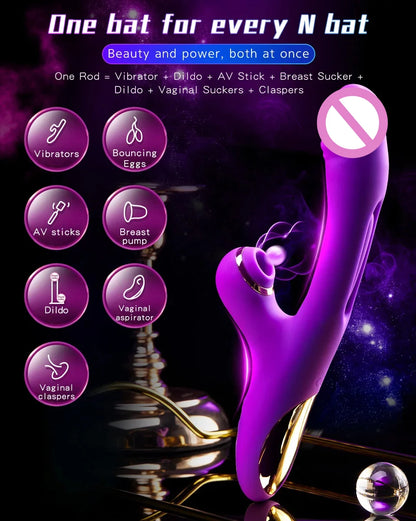 Flapping G Spot Vibrator Dildo Rabbit Adult Toy Vibration Silicone Waterproof Personal Vibrator Clitoral Nipple Anal Stimulation