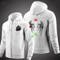 2025 Spring Autumn Men's Manual Transmission 1N23456 Motorcycle Logo Printed Popular Cardigan Classic Solid Color Hooded Hoodies