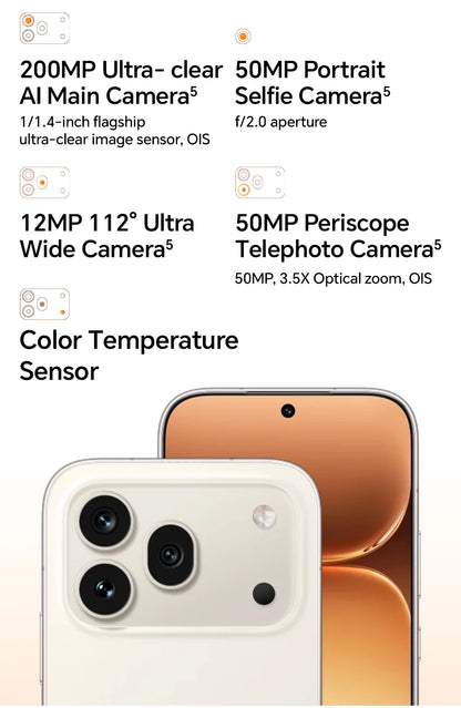 HONOR 600 Pro 5G Smartphone Snapdragon 8 Elite 200MP AI Ultra Night 6400mAh 80W Supercharge 50W Wireless 6.57"AMOLED AI Button