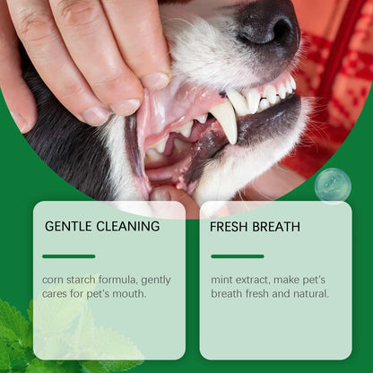 Pet Teeth Cleaning Powder for Cats Dogs Reduce Tartar Plaque Deep Clean Surface Dirt Keep Fresh Breath Oral Grooming Supplies