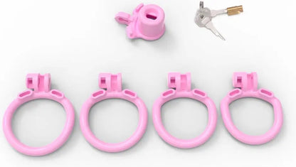 Munchkin Deep Throat Inverted Penetration Master Padlock Male Chastity Cage for Chastity Pros，penis tube micro cock cage