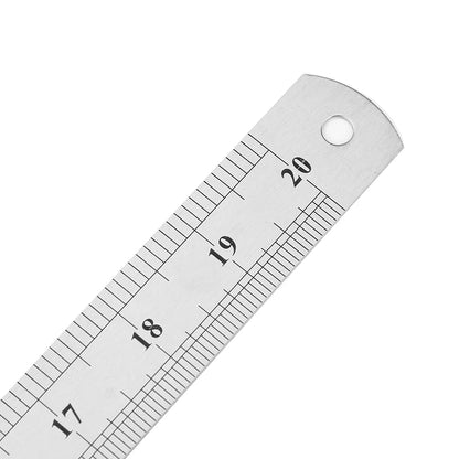 Metal Scale Stainless Steel Straight Ruler Measuring Stationery Drafting Accessories Hand Measuring Tool School Office Supplies