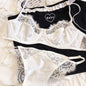 Sexy Underwear Set for Women Ultra-thin Bra Set French Lace Breathable Bralette Female Silk Comfort Bras and Thong Lingerie
