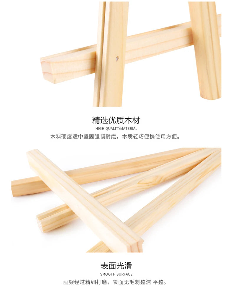Wooden Easel For Painting,20cm 24cm 30cm 40cm 50cm Height Folding Desktop Display Triangle Bracket,Art Supplies,1 Piece HJ-02