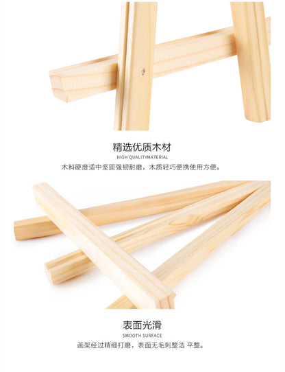 Wooden Easel For Painting,20cm 24cm 30cm 40cm 50cm Height Folding Desktop Display Triangle Bracket,Art Supplies,1 Piece HJ-02