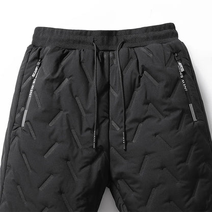 Winter Sweatwear Men Plush Thick Fleece Sweatpant Lambswool Thermal Trousers Casual Pants Waterproof Windproof Warm Pants