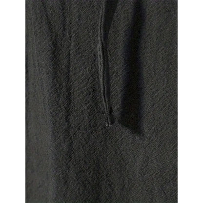 Men's Retro Shirt Short Sleeve Cotton Linen Lightweight Breathable Solid Color Fashion Tops Pirate V-neck Male Stylish Shirs