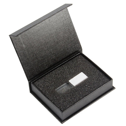 JASTER Crystal Wedding Gifts USB Flash Drives 128GB 3D Laser Engraving Custom Logo Pen Drive 64GB Photography Gift Memory Stick