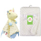 Custom Name Baby Blanket Personalized Baby Shower Gift Soft Minky Dot 2-in-1 Blanket & Lovey Set for Boys Girls