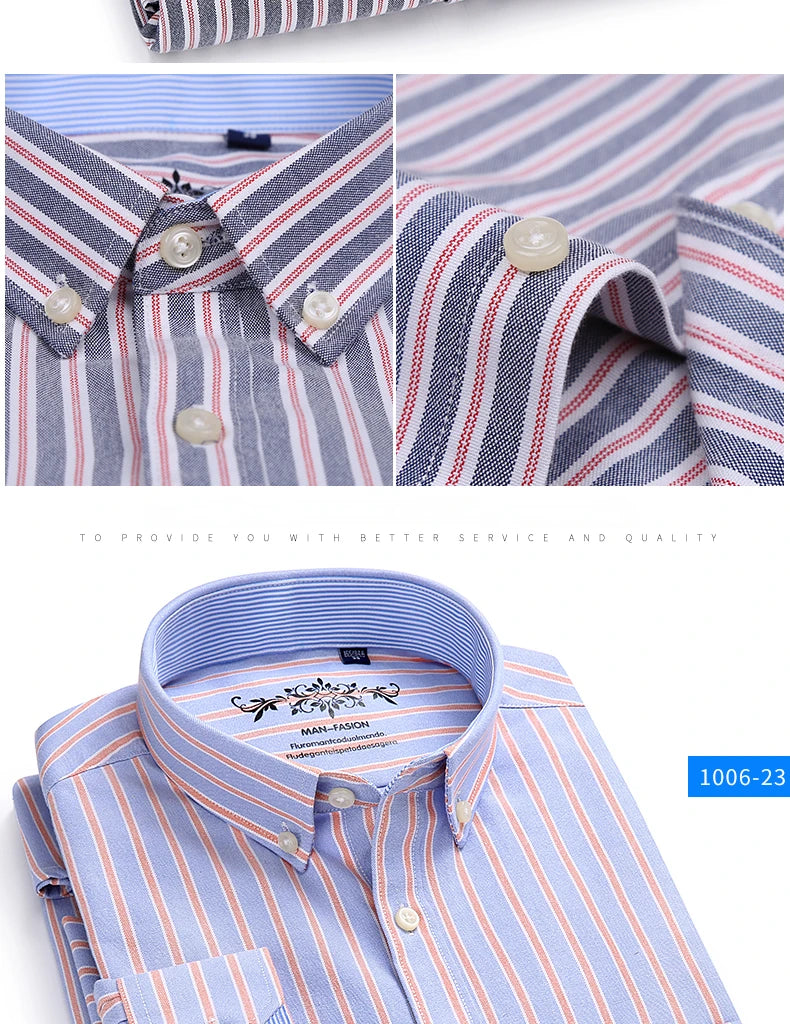 Classic Fit Cotton Full Casual Shirts for Men Solid Color Long-Sleeve Plain Shirt Single Pocket Top Soft Slim Fit Formal Clothes