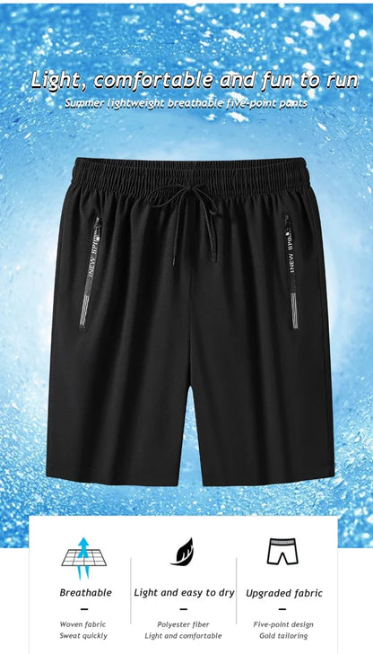 Men Plus Size Shorts Summer Pants Work Trousers Men Quick-drying Loose Fit Sports Fitness Sweatpants