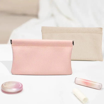 Self‑Closing Artificial Leather Long Wallet Passport Driver's License ID Holder Headphone Data Cable Storage Cash Pouch