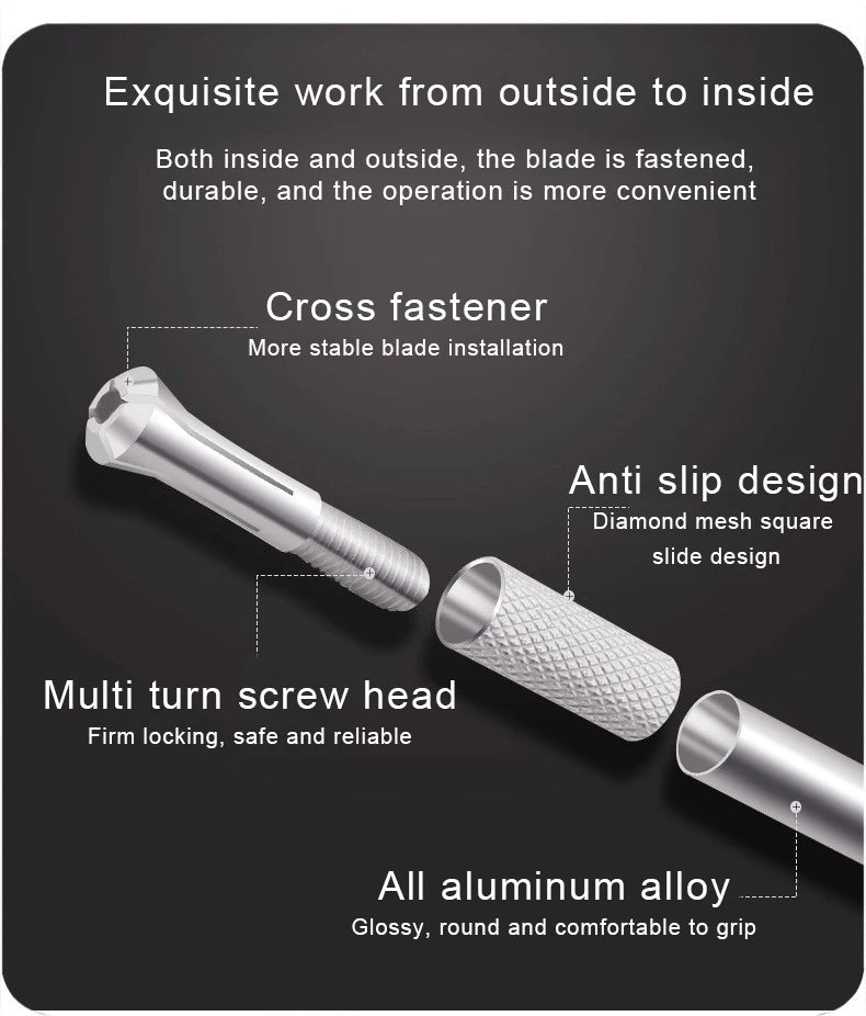Engraving Non-Slip Metal Scalpel Knife Kit 5pcs Blades Cutter Craft Knives For Mobile Phone PC DIY Repair Hand Tool Accessories