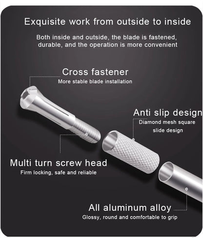 Engraving Non-Slip Metal Scalpel Knife Kit 5pcs Blades Cutter Craft Knives For Mobile Phone PC DIY Repair Hand Tool Accessories