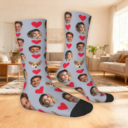 Customized socks for men and women Face-themed funny expression socks Personalized photo-customized socks Birthday gifts