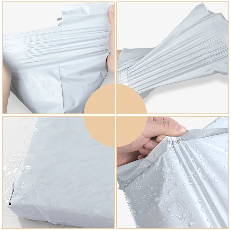 50pcs/Lots White Courier Bag Express Envelope Storage Bags Mail Bag Mailing Bags Self Adhesive Seal Plastic Packaging Pouch