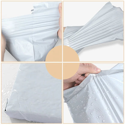 50pcs/Lots White Courier Bag Express Envelope Storage Bags Mail Bag Mailing Bags Self Adhesive Seal Plastic Packaging Pouch
