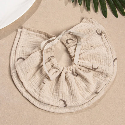 New Cute Drawstring Baby Bibs Newborn Cotton Gauze Saliva Towel Burp Cloths Bandana Scarf for Boy Girl Soft Feeding Drool Bib