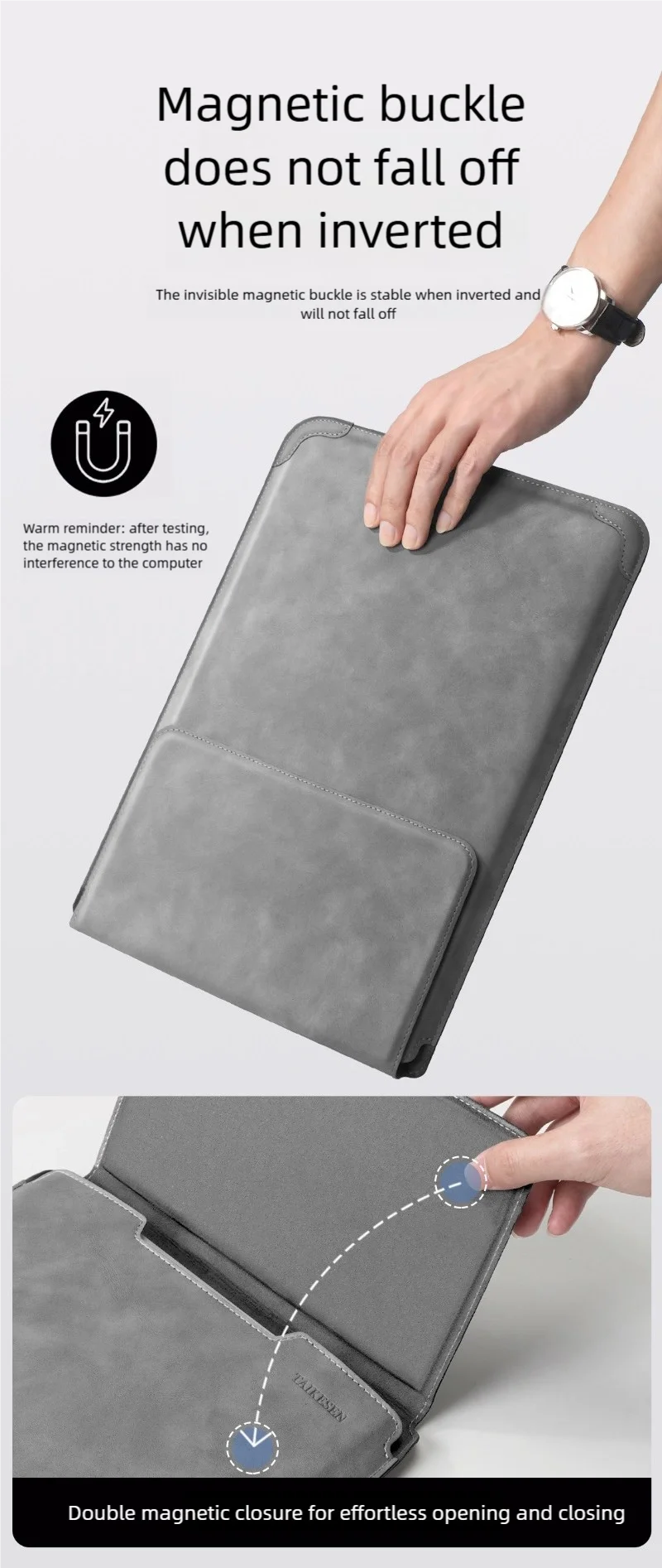 Laptop Sleeve Case 13 14 15 15.6 16Inch For Huawei HP DELL Bag For Macbook Air Pro 13 13.6 M4 Notebook Case with Stand Men Women