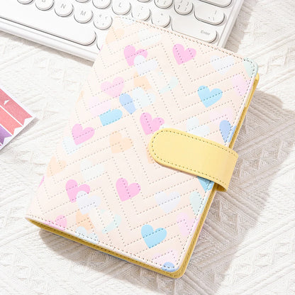 A6 PU leather binder economy 6-ring notebook, stylish design, personal notebook binder cover, can be used for cash budget storag