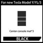 For Tesla Model Y/YL/3 Highland Center Console Wireless Charging Silicone Pad Cup Holder Mat Anti-slip black style accessories