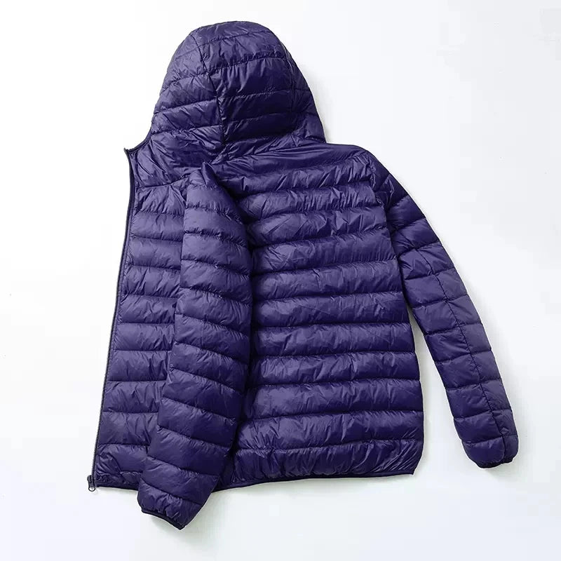 Men's All-Season Ultra Lightweight Packable Down Jacket Water and Wind-Resistant Breathable Coat Big Size Men Hoodies Jackets