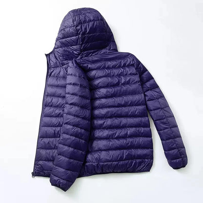 Men's All-Season Ultra Lightweight Packable Down Jacket Water and Wind-Resistant Breathable Coat Big Size Men Hoodies Jackets