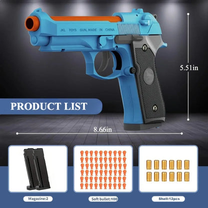 SIG17 Throwing Shell Soft Bullet Toy Gun with Blowback Outdoor Sports CS Game Pistol Launcher Model Birthday Gift