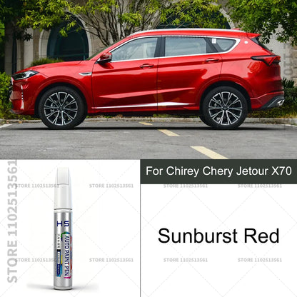 Car Paint Repair Pen For Chirey Chery Jetour X70 Touch Up Scratch Remover DIY Auto Accessories White 094 Brown Gray Blue 096