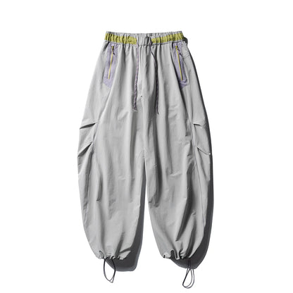 Men Women Splice Fashion Outdoor Loose Casual Lightweight Quick Dry Sports Cargo Baggy Pants Track Trouser Jogger Sweatpants