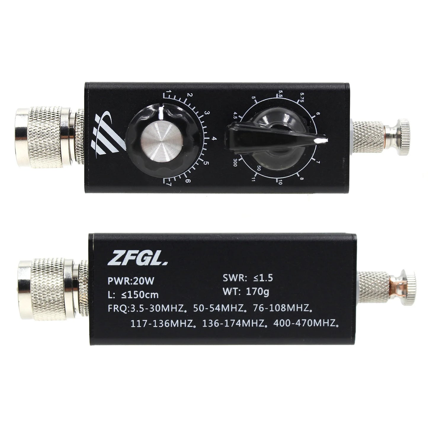 20W QRP Full-Band Tuned Antenna FM Aviation UV 5MHz-55MHz Tuned Shortwave Antenna HF Full Band Tuned Aerial for UHF VHF