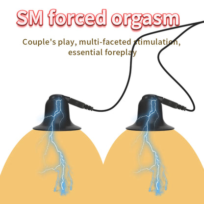 Electric Shock Nipples Clamps Breast Stimulation Metal Labium Clitoris Clips Slave Bdsm Bondage Chest Massage Bdsm Sex Toys 18+
