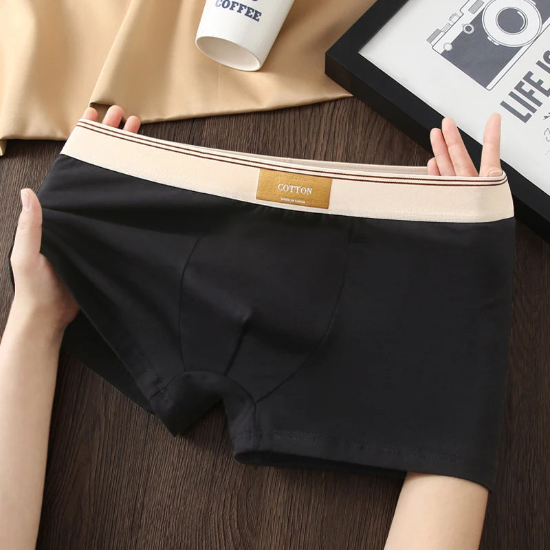 5Pcs/Lot Men Underwear Pure Cotton Boxer Shorts Hombre Panties Man Breathable Underpants Sexy Sports Comfort Male Boxers L-4XL