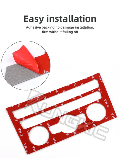 Real Soft Carbon Fiber Sticker For Seat Leon MK3 2013 2014 2015 2016 2017 2018 2019 2020 LHD RHD Car Central AC Button Interior