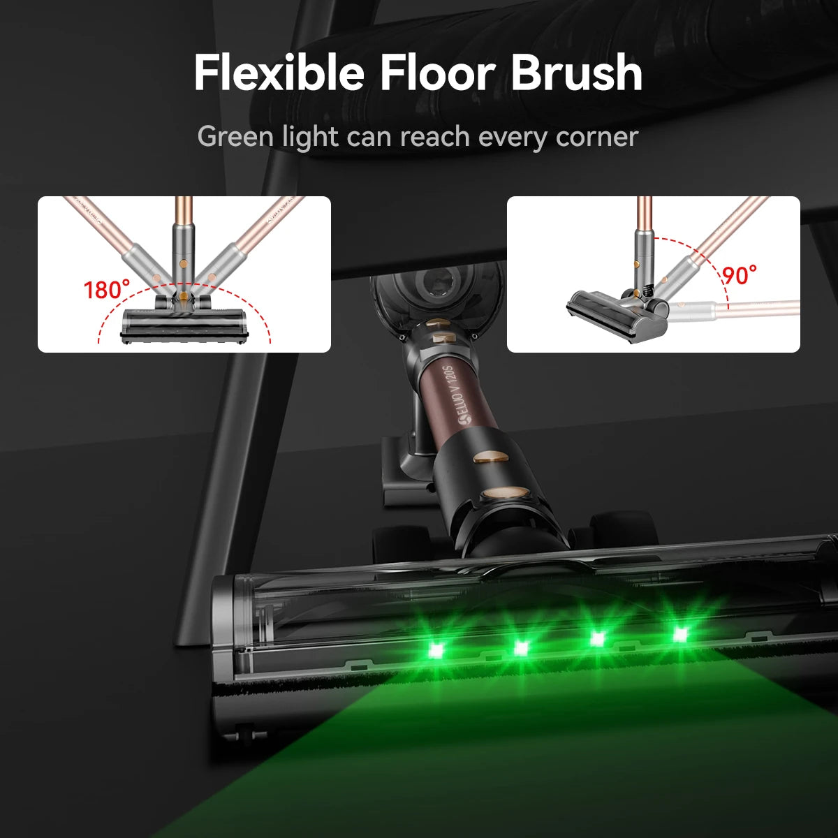 Wireless vacuum cleaner, powerful stick vacuum, upgraded home green anti-tangle floor brush, rechargeable cordless vacuum suitable for hardwood floors, carpets, tiles, and pet hair, household vacuum.