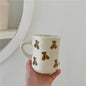 Ceramic Coffee Mug Cartoon Bear Chocolate Bear Mugs Girl Retro Coffee Cup Afternoon Tea Cute Ceramic Mugs Cute Coffee Mug Cup