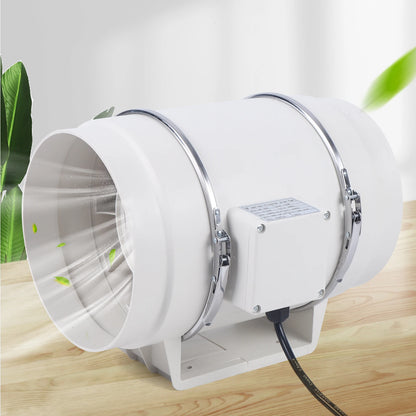 220V Exhaust Fan Silent Duct Ventilation Fan 2600RPM Duct Fan Pipe Extractor for Kitchen Bathroom Toilet (HF-100/HF-150/HF-200)