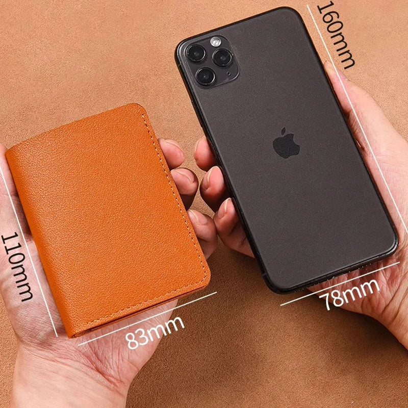 Classic Designer PU Leather Small Wallet for Men Short Simple Women's Purse Fashion Ultra Thin Credit Card Bag Coin Purse