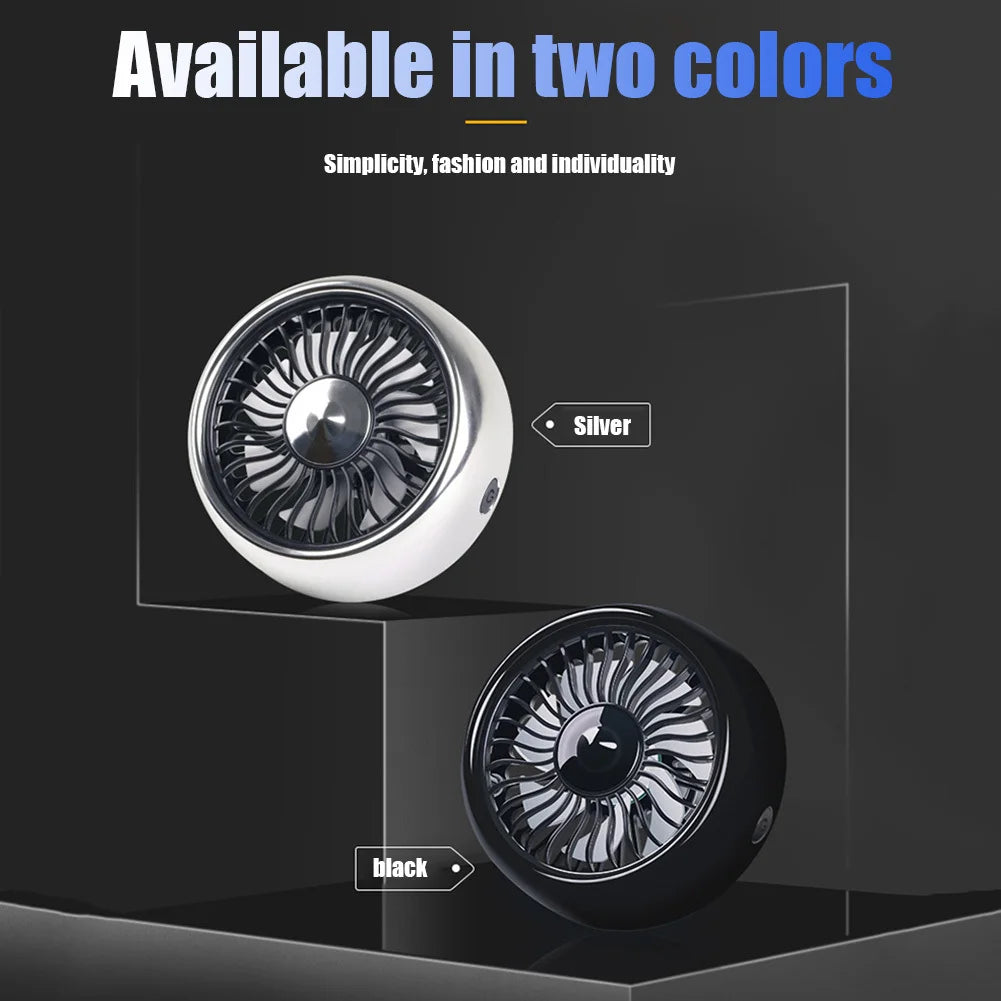 EAFC Car Fan USB Powered Electric Car Cooling Fan Portable 3 Speeds Strong Airflow Air Circulation Fan for Car Van Truck SUV