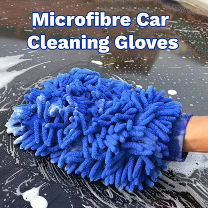 Microfiber Car Wash Cloth Gloves Automotive Double-sided Cleaning Drying Towels Thicken Chenille Vehicle Window Glass Supplies
