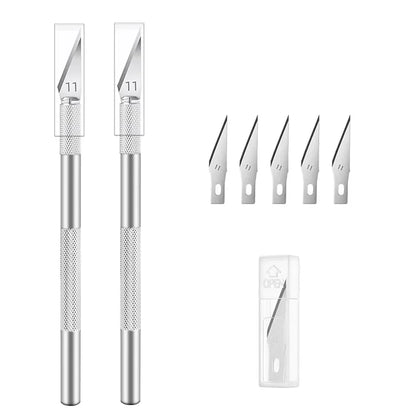 Engraving Non-Slip Metal Scalpel Knife Kit 5pcs Blades Cutter Craft Knives For Mobile Phone PC DIY Repair Hand Tool Accessories