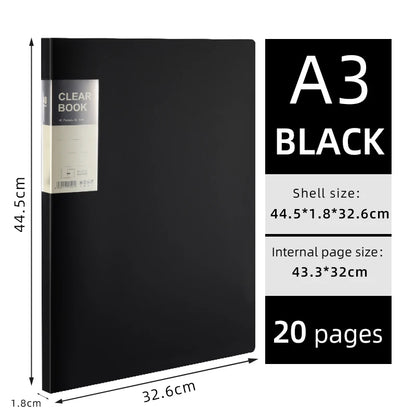 A3 Side-Entry Art Portfolio for Students - Painting Folder, Poster, Sketch Paper, Insert Pockets, Certificate Holder 20-60Pages