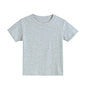 2-16 Years Summer Kids Boys Girls T-shirts Solid Cotton Breathable Teenager Short Tops Children's Tees Casual Shirt Baby Clothes