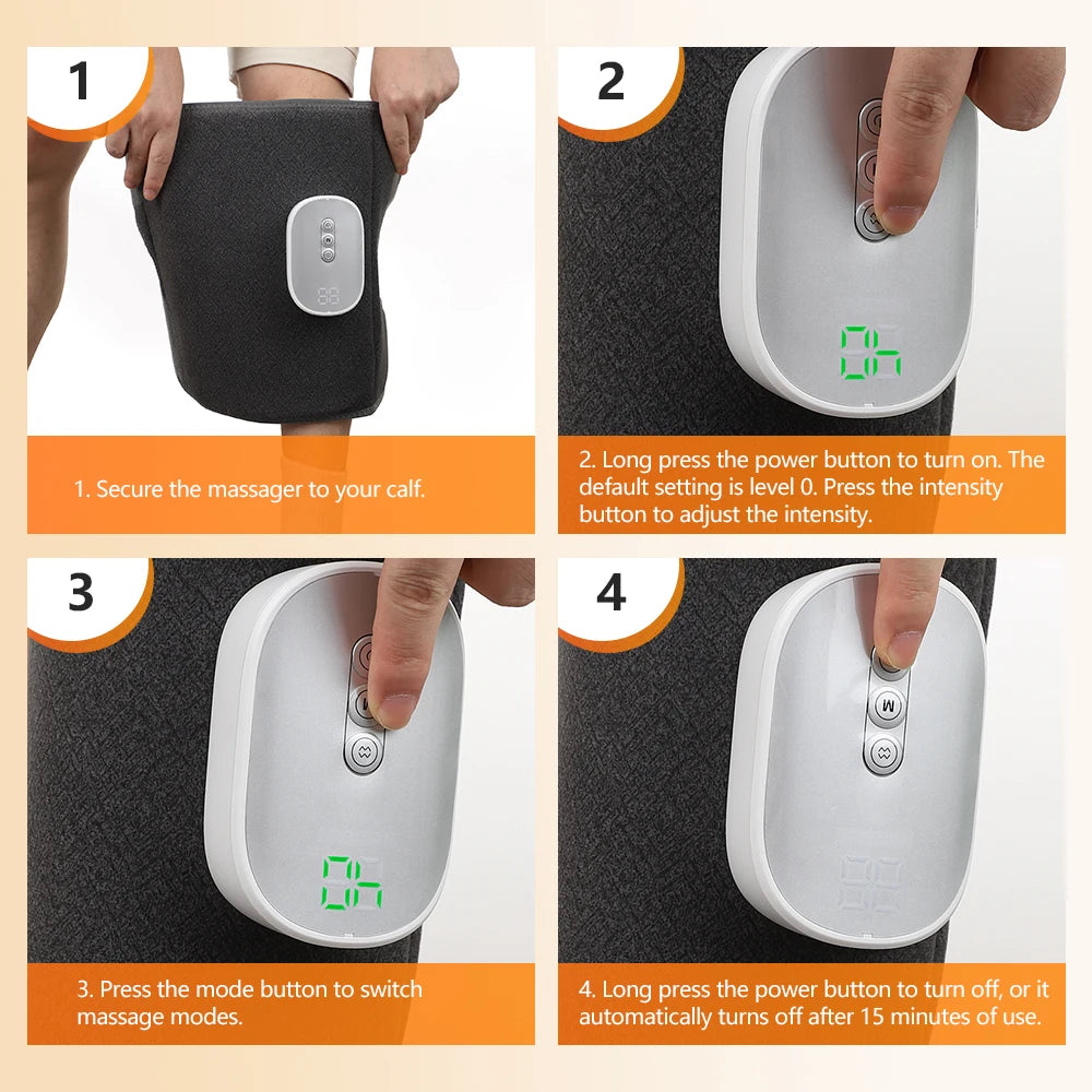 Eletric 360° Air Pressure Calf Massager Wireless Leg Massage 3 Mode Airbag Compresstion Relax Foot Calf Muscle Relieve Fatigue